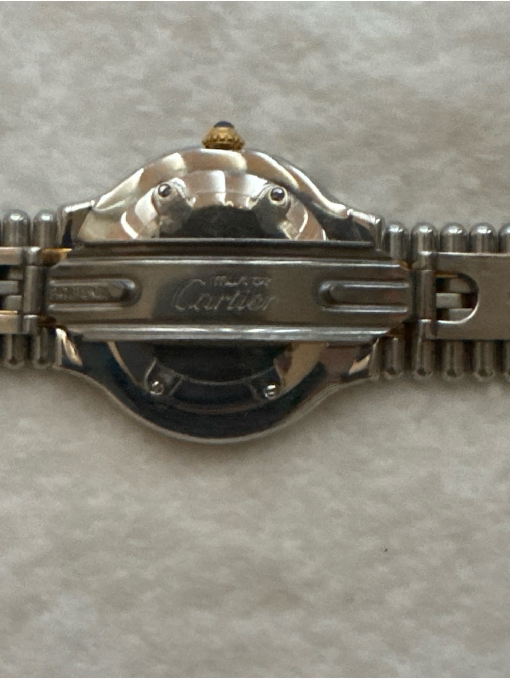 Cartier Two-Tone Silver and Gold Roman Numeral Women's Watch 1330 - Picture 4 of 5